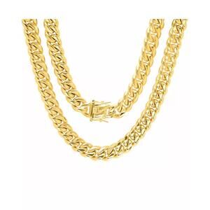 18K Gold-Plated Miami Cuban Link Chain | Stainless Steel | 30"